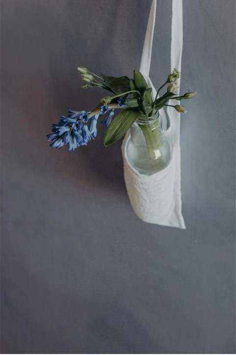 Florist arranging bouquet